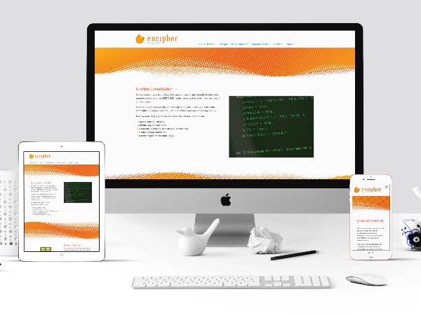 Encipher Design Studio website